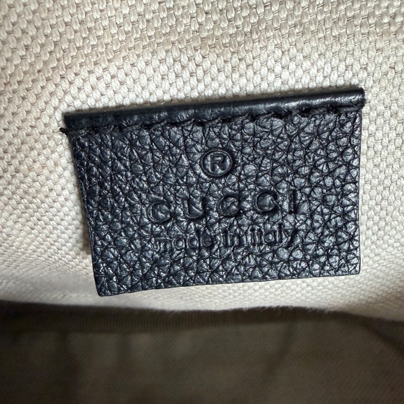 Authentic Gucci Logo Belt Fanny Waist Leather Black Bag Large Unisex - Picture 9 of 11